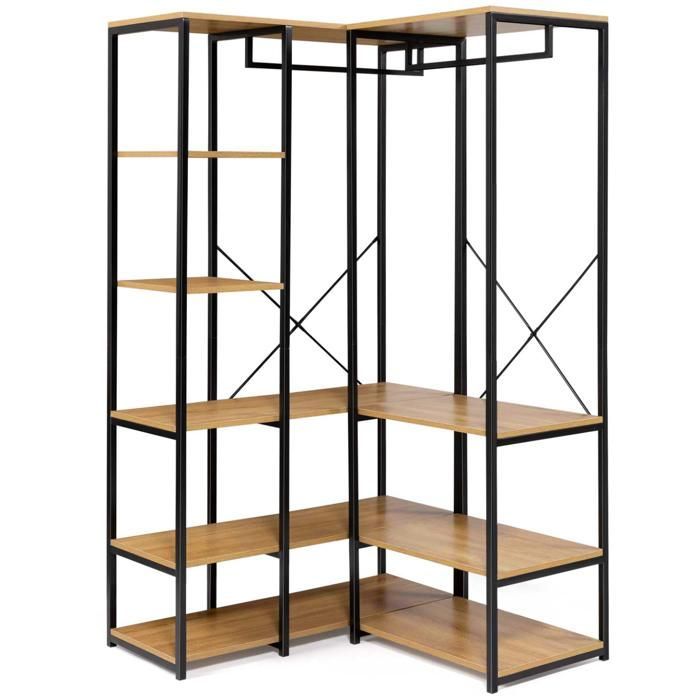 IDMARKET XXL modular wardrobe, 150 cm wide, DETROIT industrial design