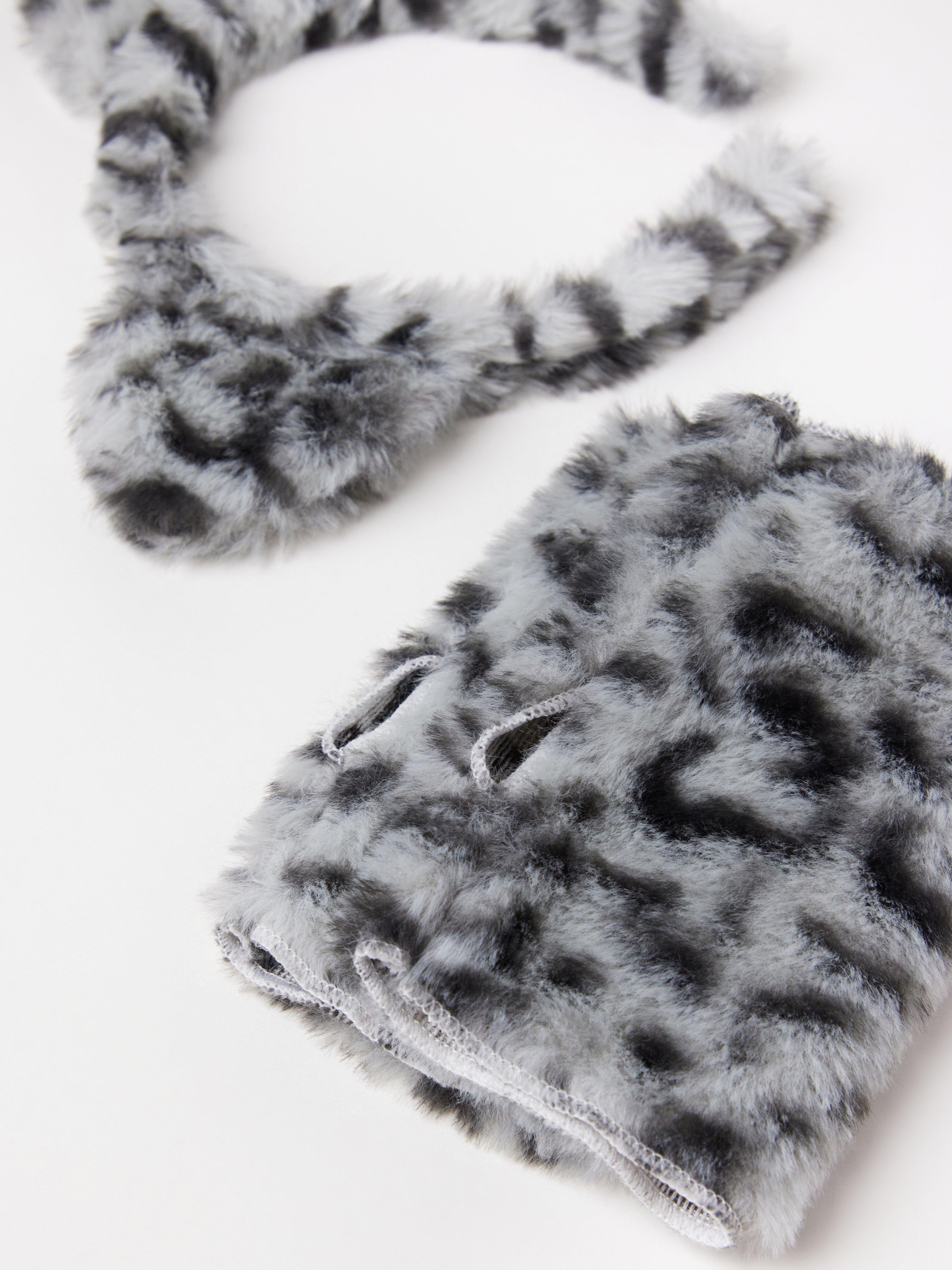 Ensemble avec costume de chat Gris clair poussiéreux