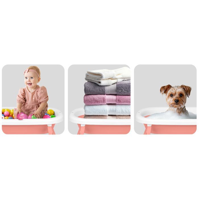 Baignoire pliable pour enfants - Ricokids - Insert pour nouveau-nés - Thermomètre intégré - Pliable et légère