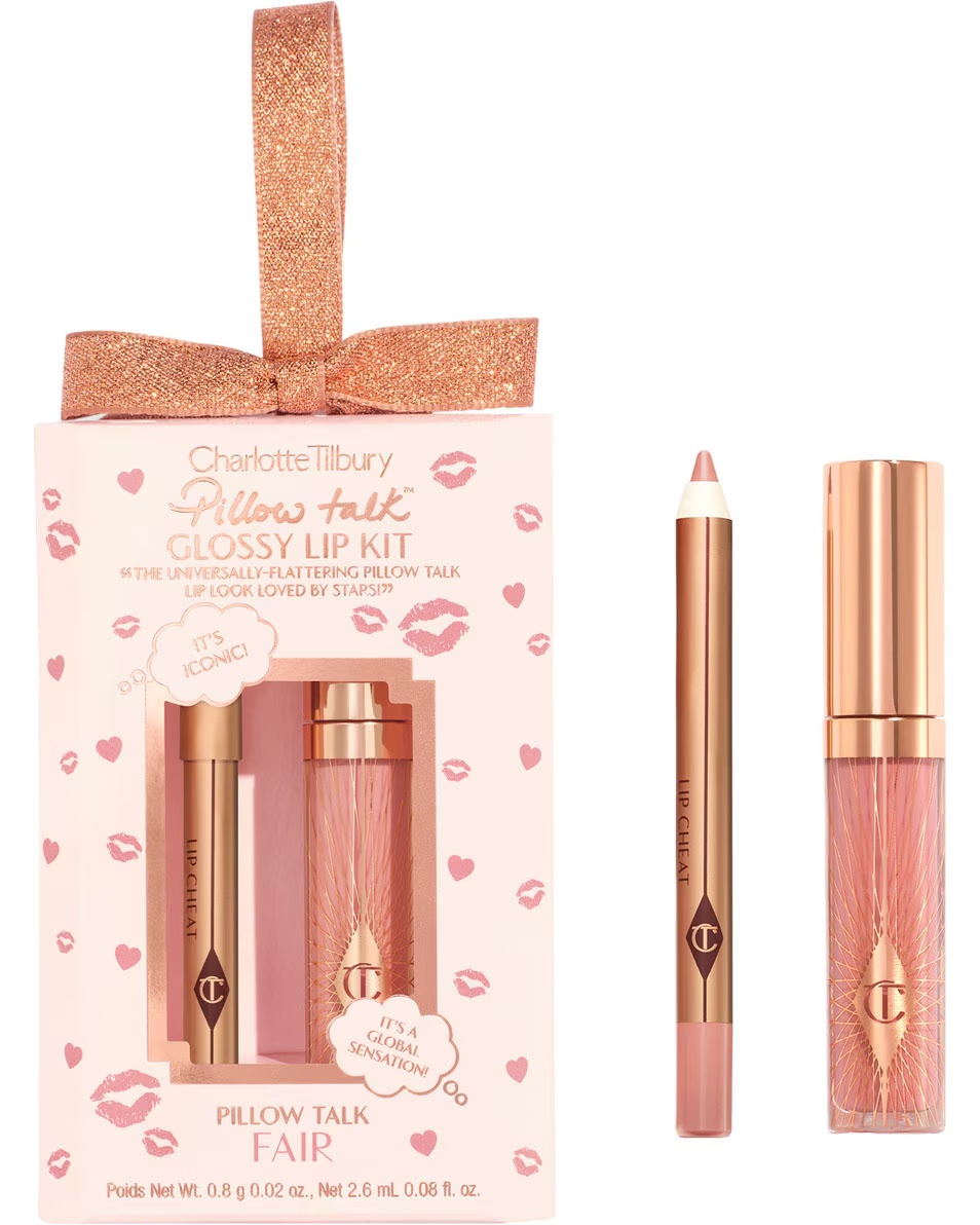 CHARLOTTE TILBURY Κολλαγόνο Χείλη Αφρόλουτρο PILLOW TALK Μίνι Γυαλιστερά Χείλη Duo - FAIR