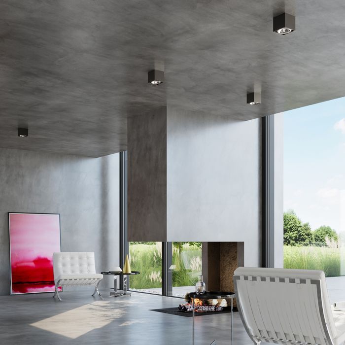 Plafoniera a LED - BLAKE - Loft moderno - Nero - 1x40W - Design contemporaneo