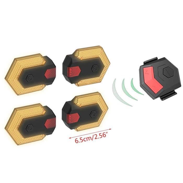 Intermitentes inalámbricos inteligentes para bicicleta, indicadores de dirección LED delanteros y traseros.