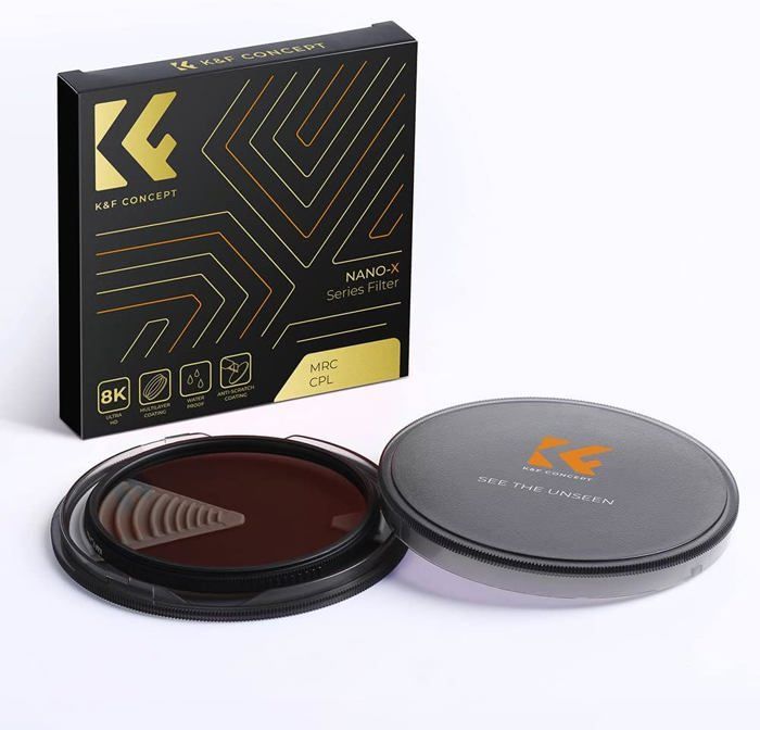 K&F Concept 62mm Nano-X MRC HD Super Thin Multi-Coated CPL Polarizing Filter for DSLR Camera Lens