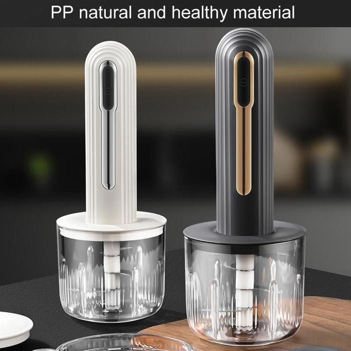 Robot cuisine bébé multifonction - ULISEM - Sans fil - Hachoir électrique - Bol en verre - Blanc - Idéal pour purées