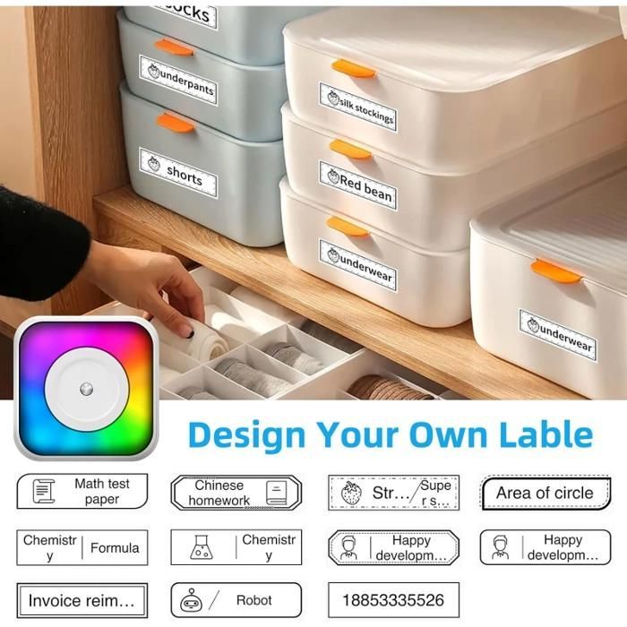 Impresora térmica, Bluetooth, fácil de usar, altamente compatible, portátil, blanca
