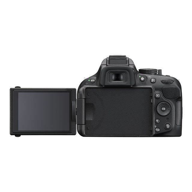 Nikon D5200 spejlreflekskamerasæt + 18-55 mm VR II-objektiv (sort) - 24,1 MP CMOS-sensor - EXPEED 3-processor - støvreduktionssystem