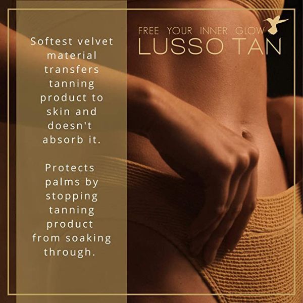 „Lusso Tan Flawless Velvet“ dvipusė įdegio pirštinė