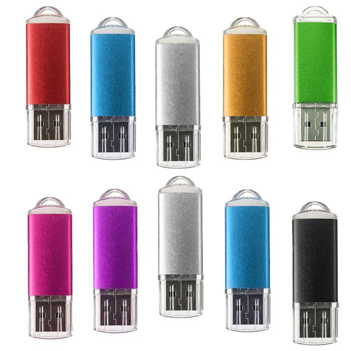 Chiavette USB da 4 GB, confezione da 10, versione 2.0 USB C REWBOAT, memoria esterna, custodia in metallo + copertura in plastica
