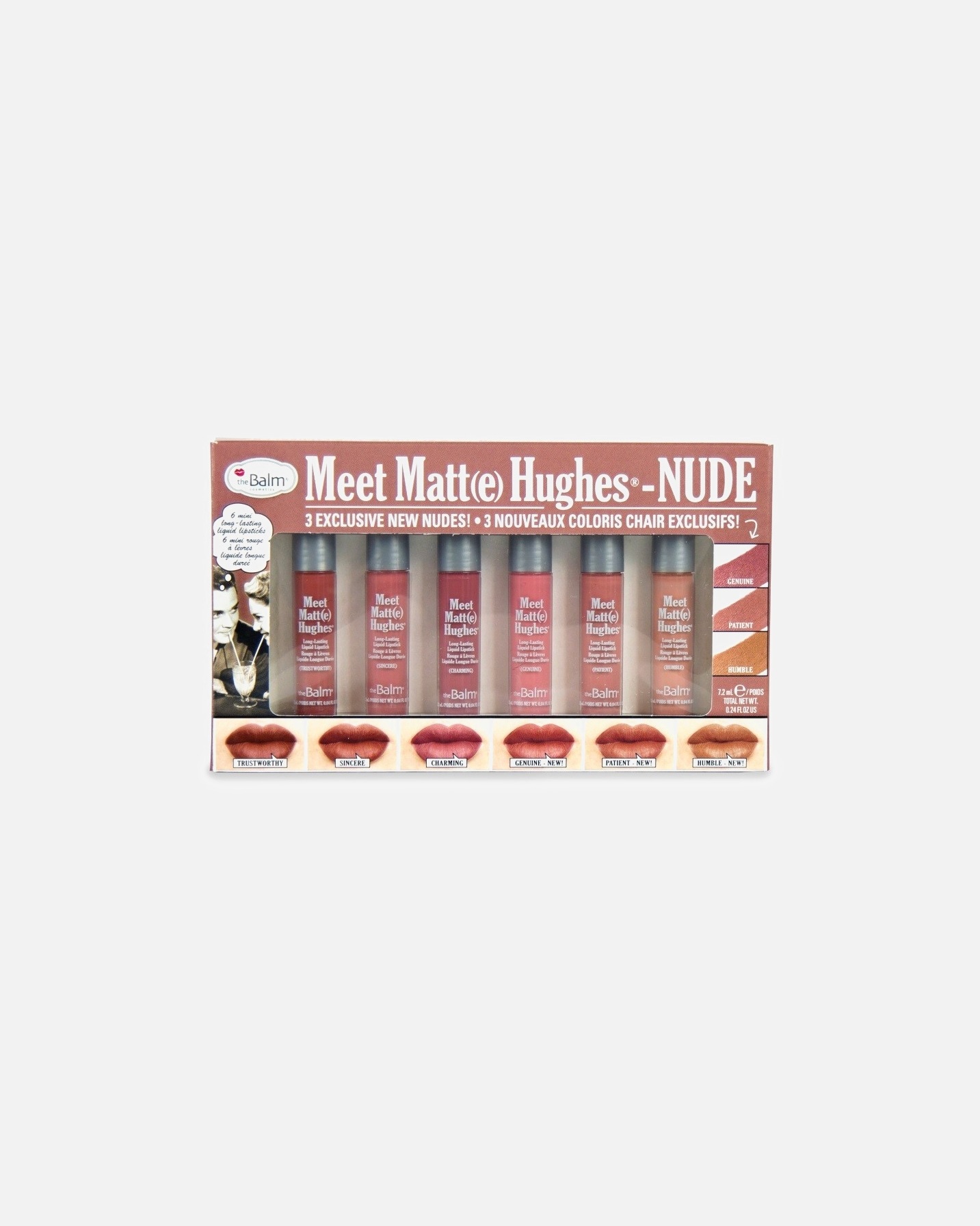 theBalm lūpu krāsas Meet Matte Hughes mini komplekts 8. sējums (kaila krāsa) - 1 gab.