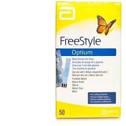 ABBOTT Freestyle Optium Blutzuckerteststreifen, 50 Stück