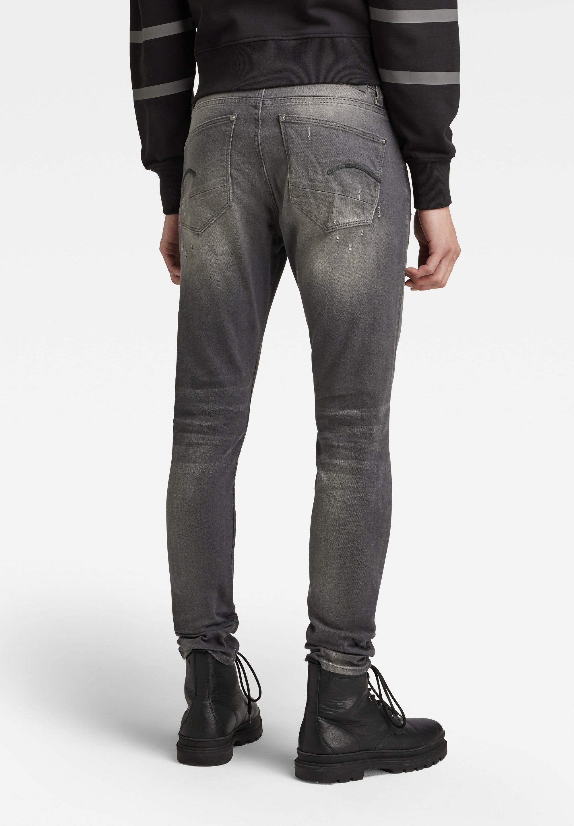 G-STAR REVEND SKINNY - Kitsad teksad - slander grey superstech