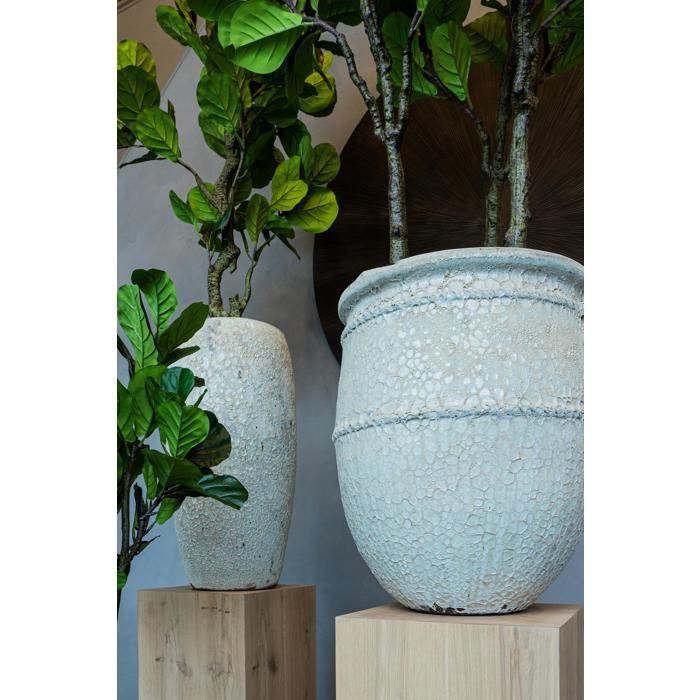 PTMD Pot de fleurs Tony - 60x60x72 cm - Céramique - Gris