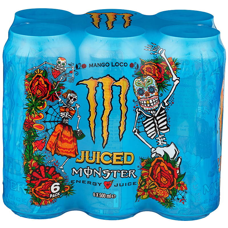 Monster Monster, paquete de 6 bebidas energéticas Mango Loco