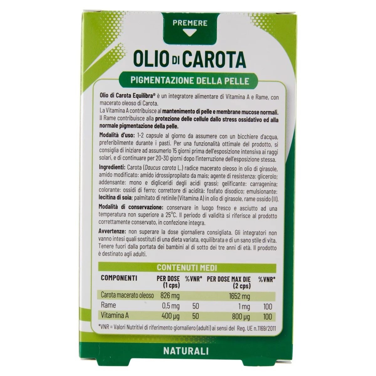 EQUILIBRA Equilibra Karottenöl 32 Kräutertabletten Hautpflege