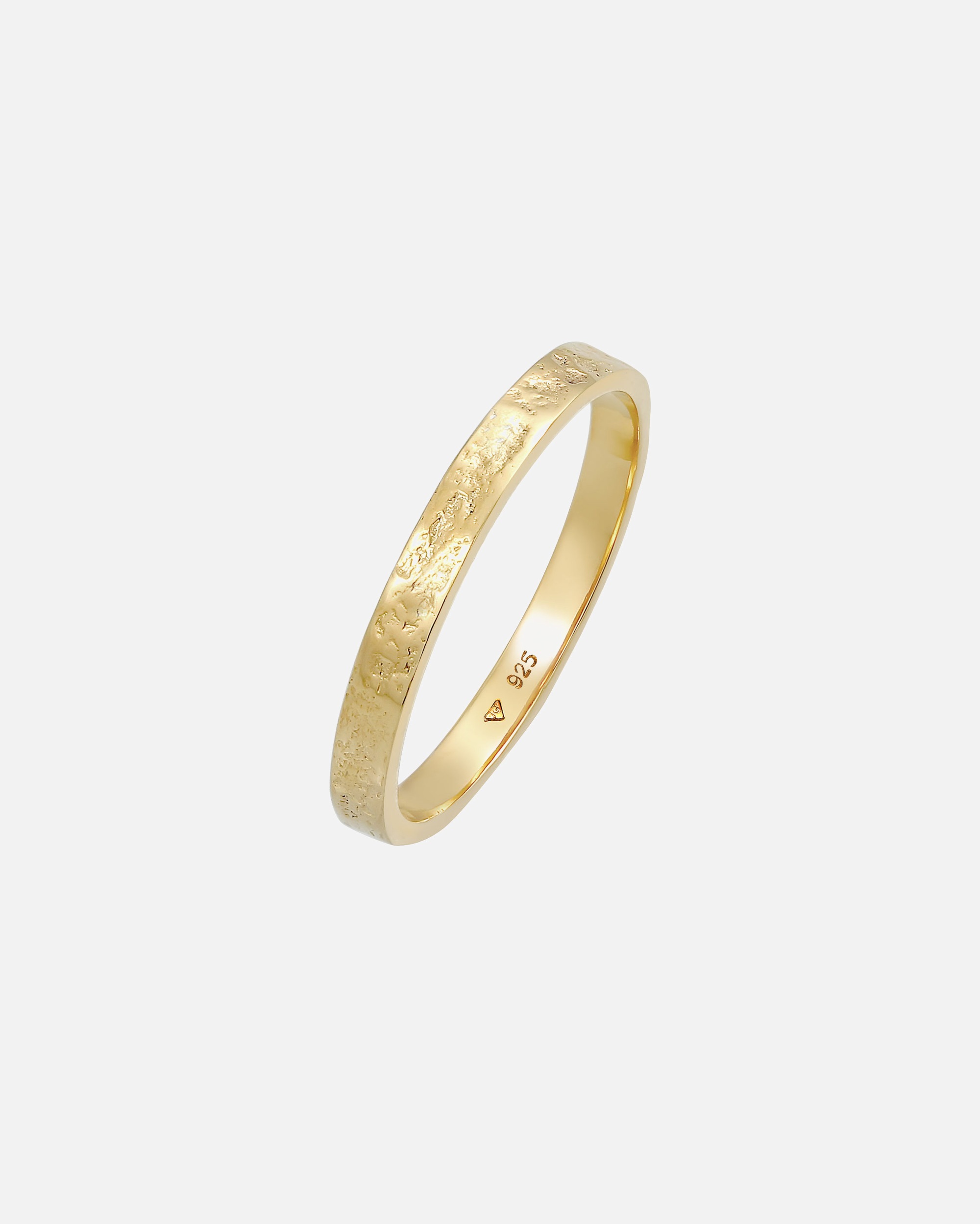 Elli Femmes Bande Partenaire Basique Organic Look en Argent Sterling 925