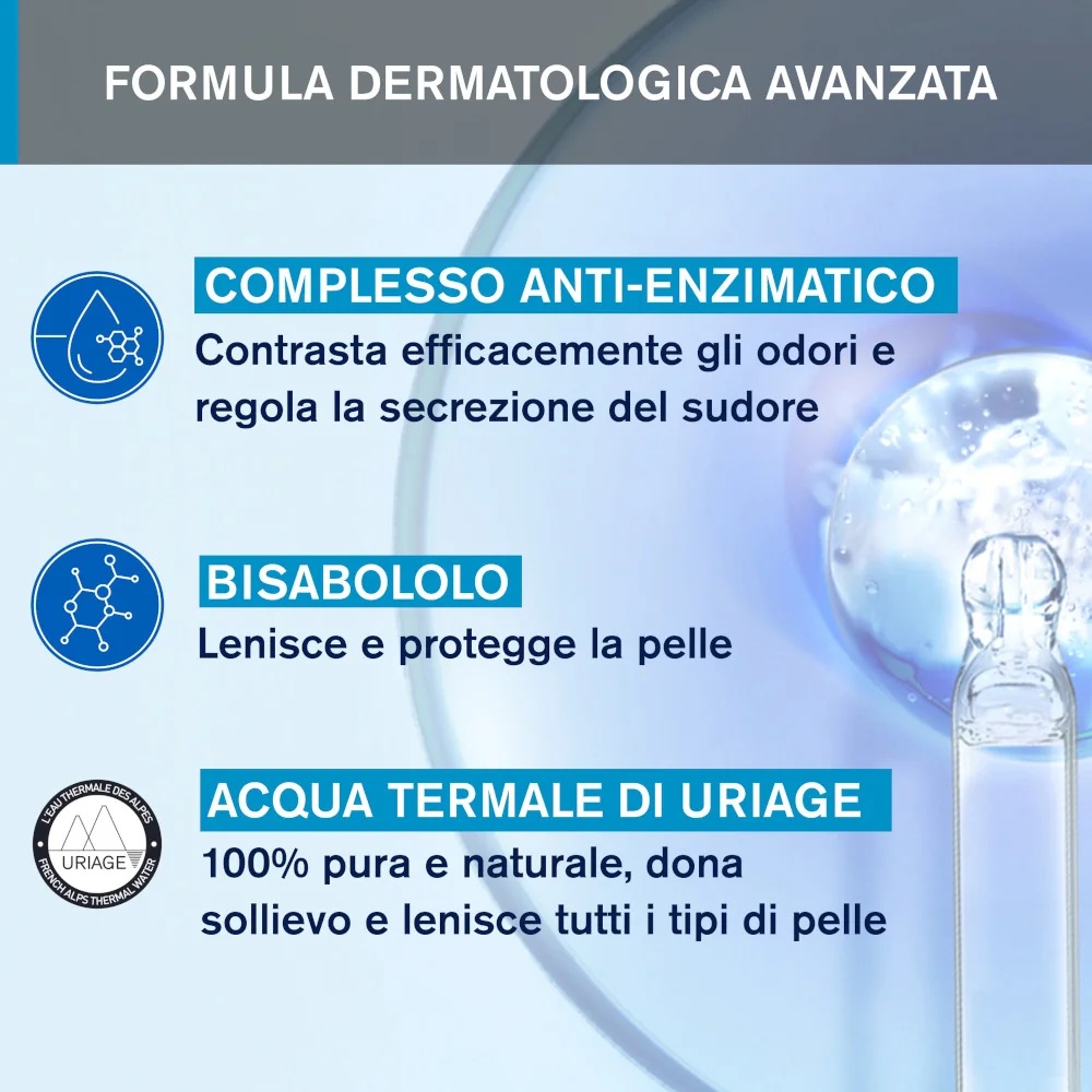 URIAGE Uriage Eau Thermale Desodorante Roll-on Power3 Intense Antitranspirante 50 ml para pele sensível