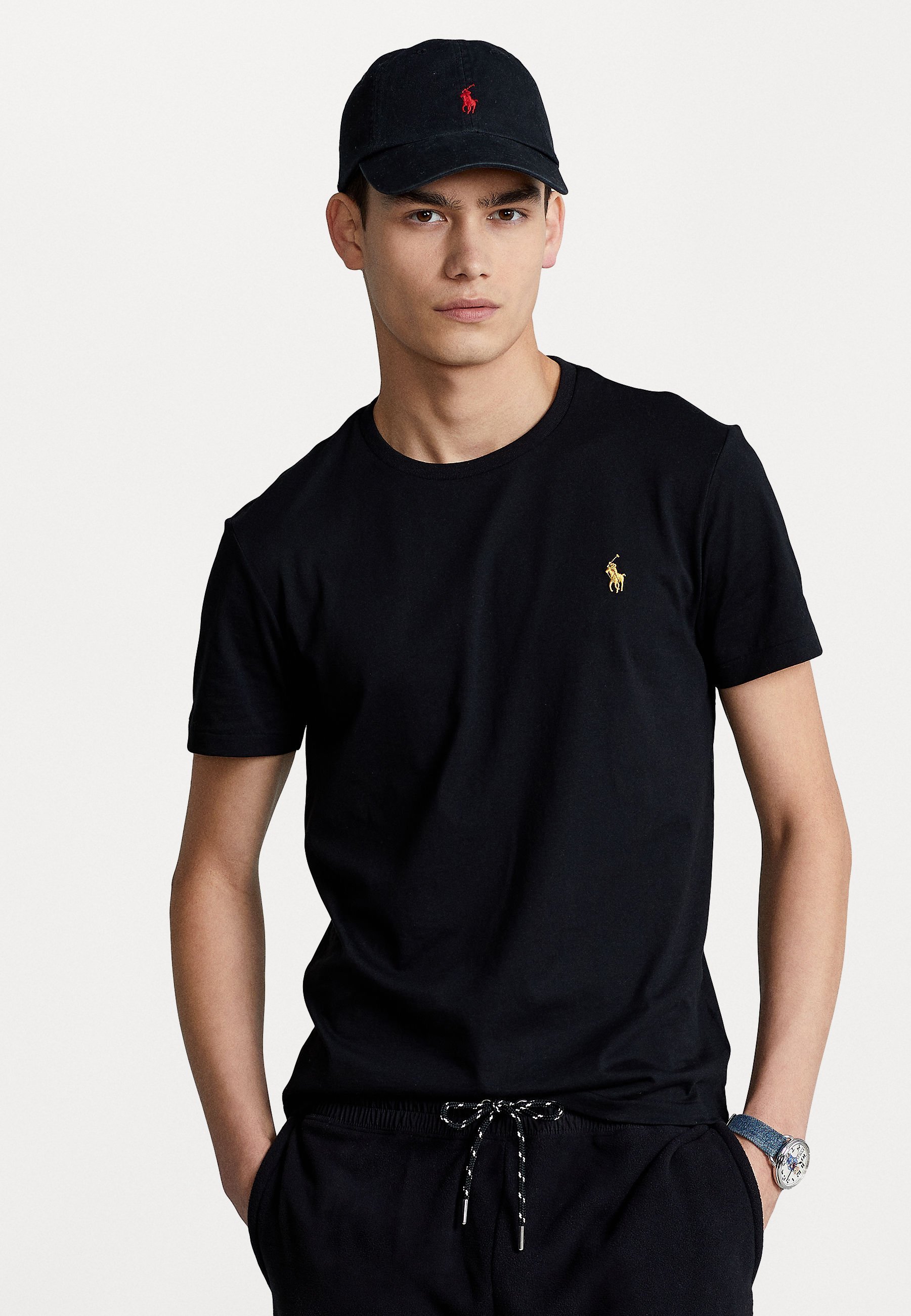 Polo Ralph Lauren CUSTOM SLIM FIT CREWNECK T-SHIRT - T-shirt basic - nera