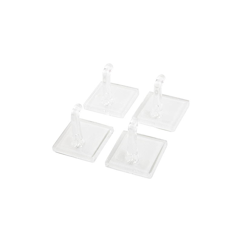 Pinces à linge en plastique transparentes, lot de 4