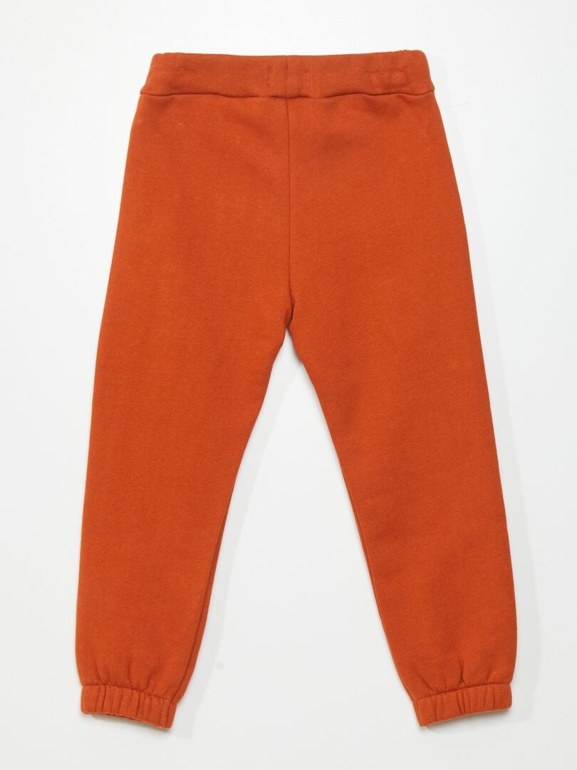 Fleece joggingbroek - ORANJE