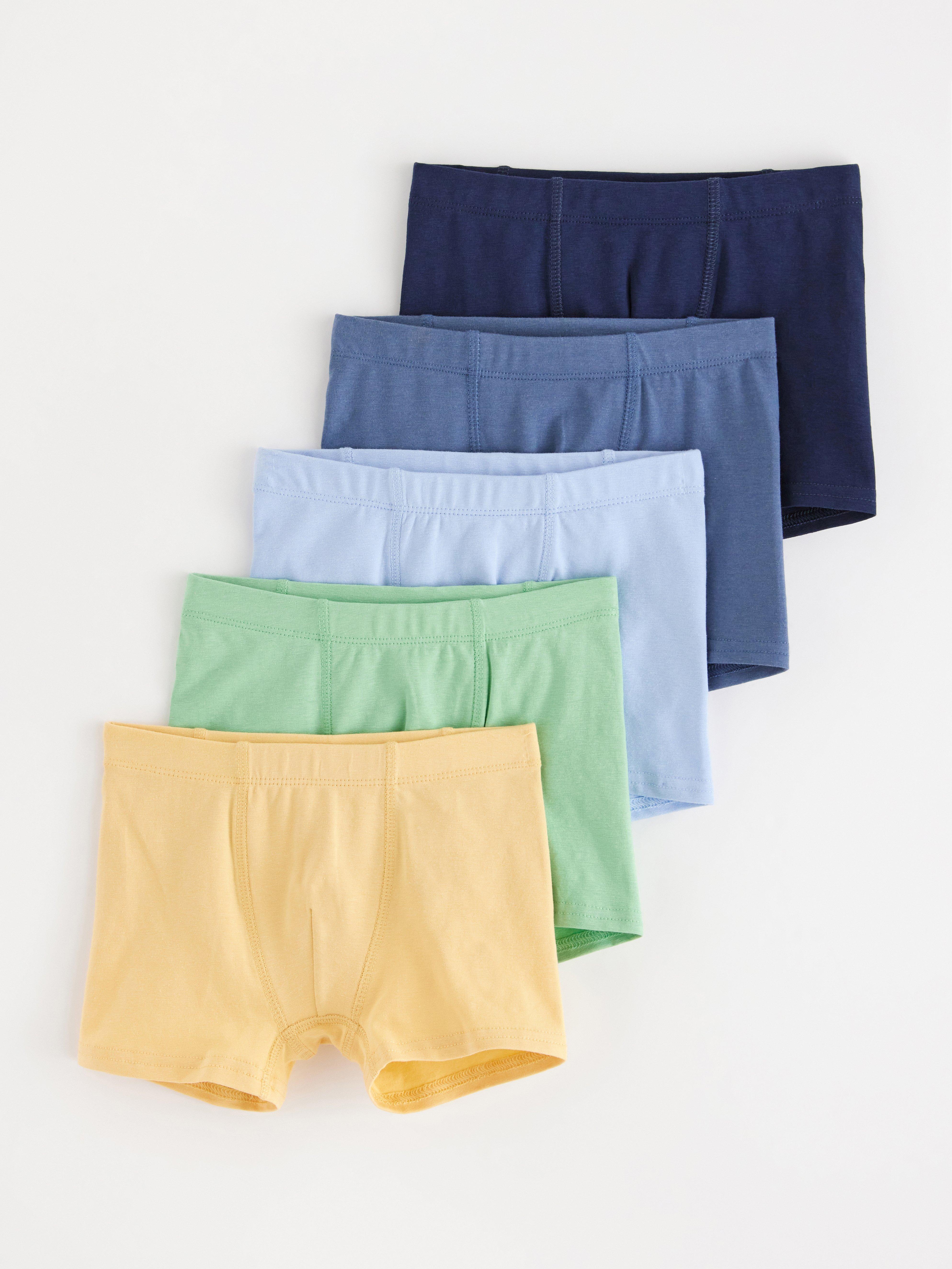 Pacote com 5 cuecas boxer azul claro