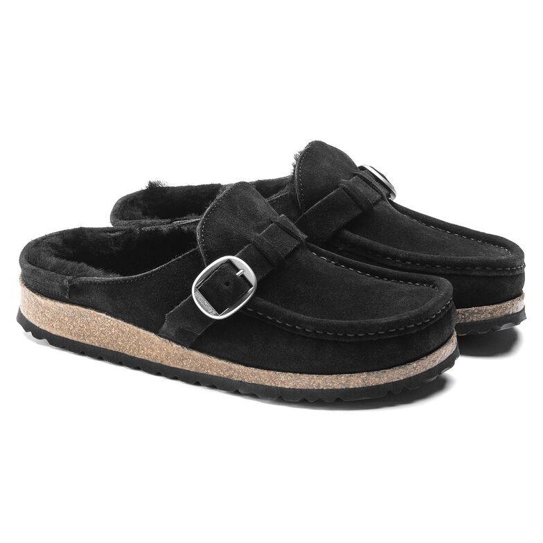 Buckley pelliccia di agnello Pelle scamosciata - Black Black