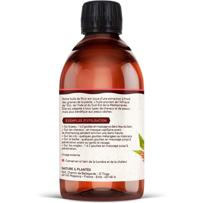 Huile végétale de Ricin Bio - Cosmos Organic - Planète au Naturel - 250 ml - 100% Naturelle et Pressée à froid