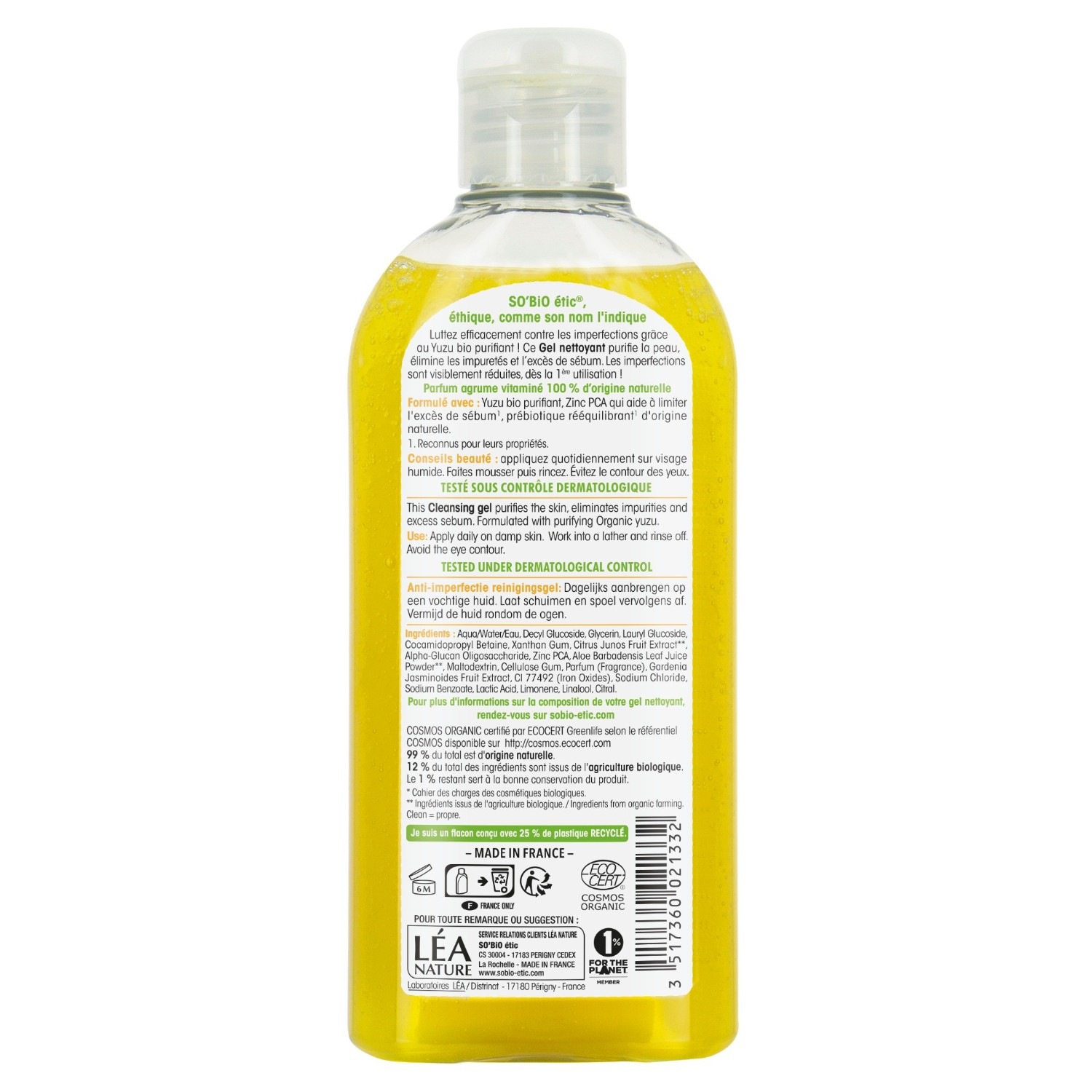 SO BiO étic Gel nettoyant anti-imperfections, Clean'Yuzu