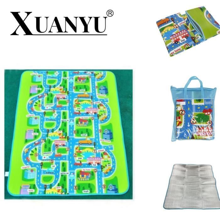 Tappetino da gioco XUANYU - Pista per auto da corsa - Per bambini - Unisex - 1,6 m*1,3 m*0,3 cm