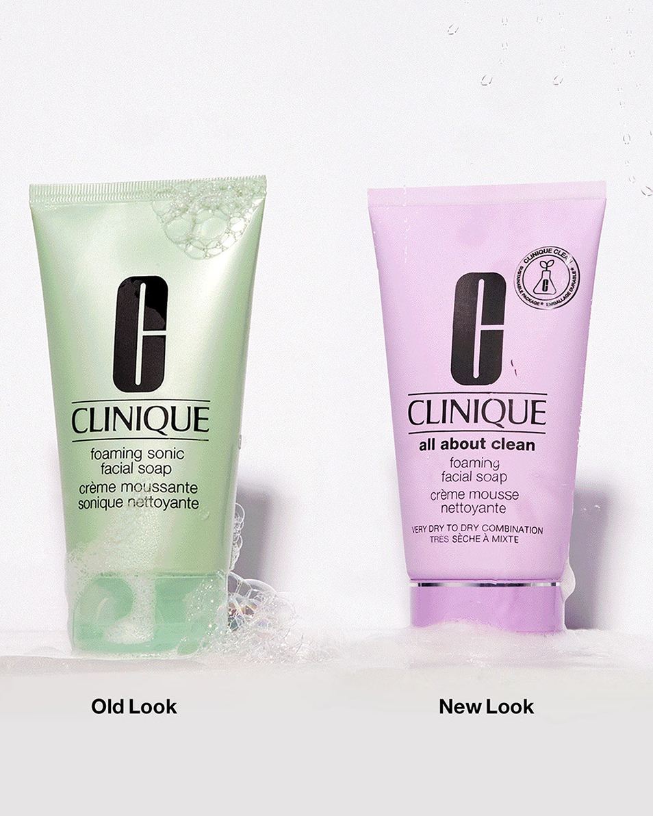 CLINIQUE FOAMING FACIAL SOAP GEZICHTSREINIGER - SCHUIMEND - ZEER DROGE TOT GEMENGDE HUID