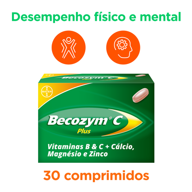 Becozym Suplemento para el Rendimiento Físico y Mental Plus 30 comprimidos 30 comprimidos