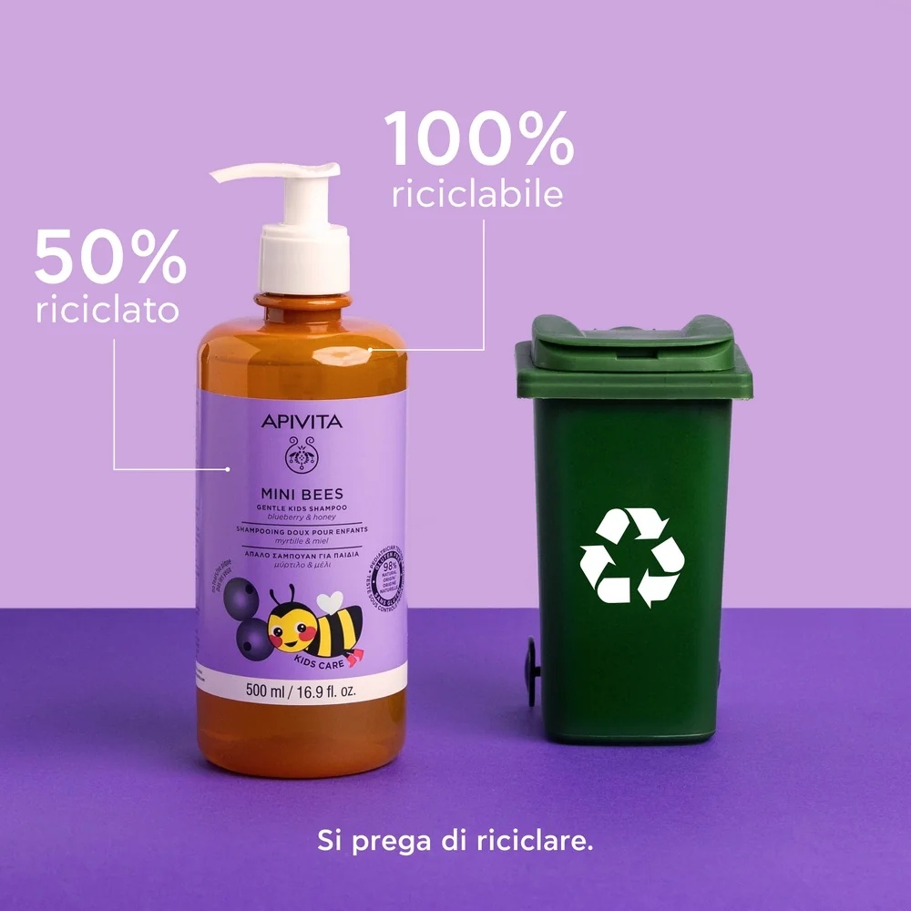 APIVITA Shampoing pour enfants Apivita Blub & Honey 500 ml Shampoing doux pour enfants