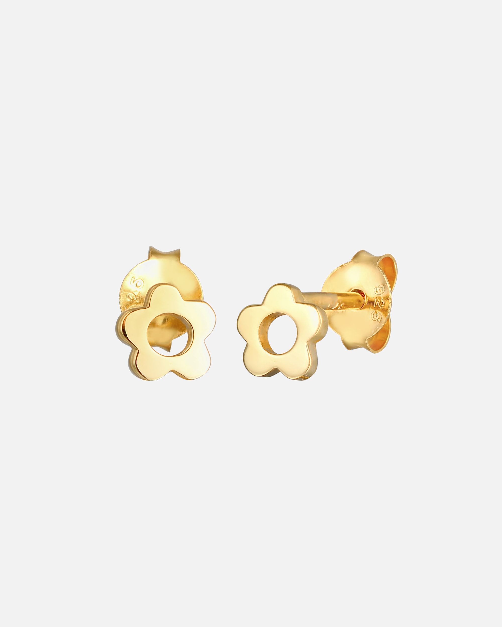 Elli Enfants clou d'oreille fleur découpée en argent 925 sterling