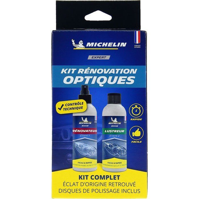 Kit de restauración de faros EXPERT - MICHELIN - especialmente diseñado para inspecciones de vehículos - Sencillo y rápido