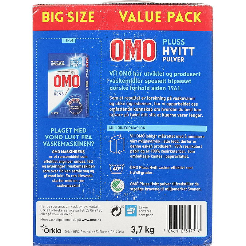 Omo Omo Plus Weiß 3,7 kg