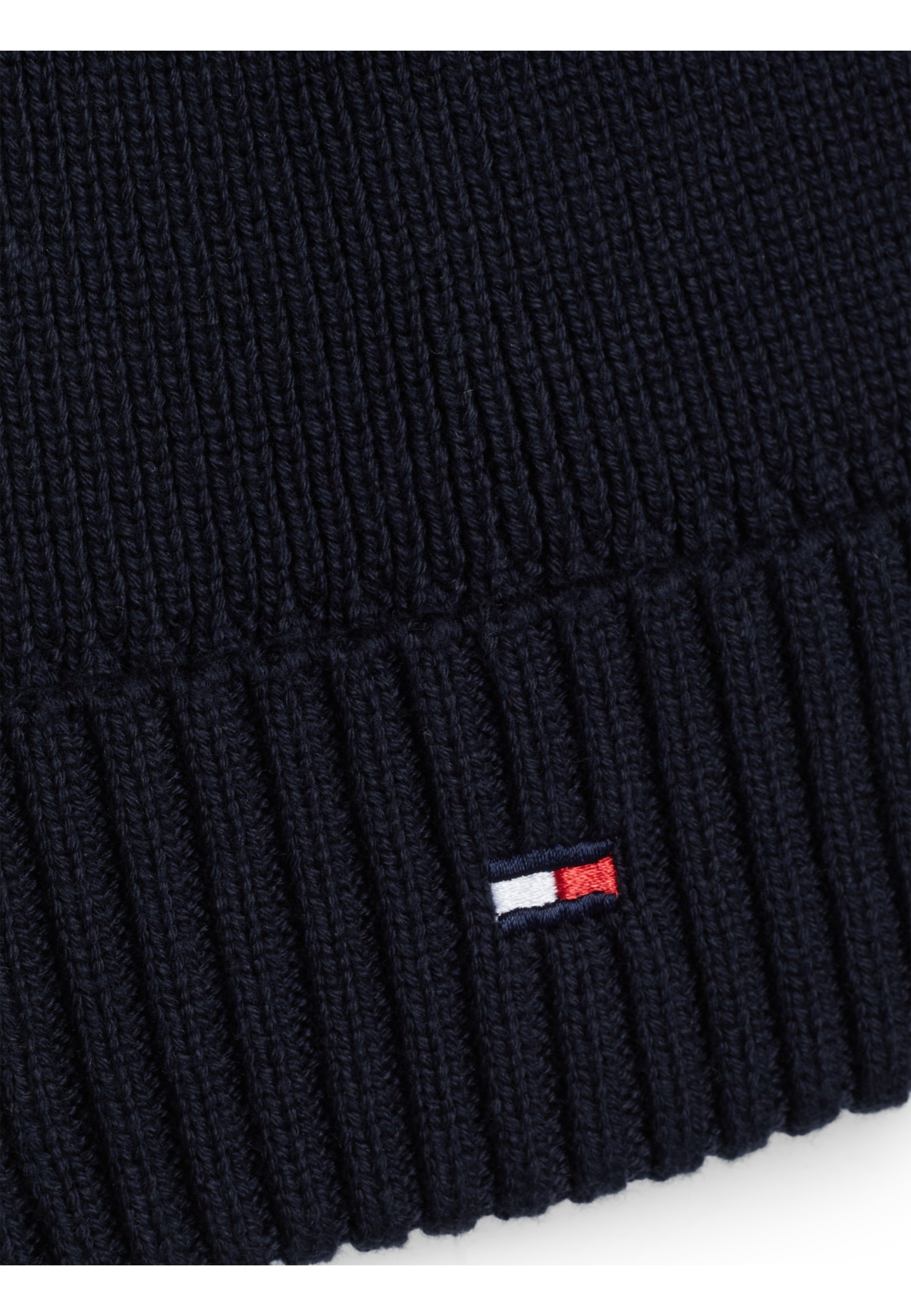 Tommy Hilfiger Mütze mit kleiner Flagge, Unisex - Mütze - Weltraumblau