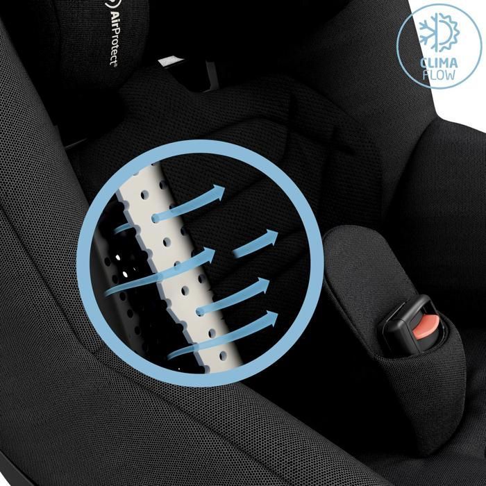 Siège Auto - MAXI COSI - Pearl 360 Pro - Noir Authentique - 5 Positions d'Inclinaison - Sécurité i-Size