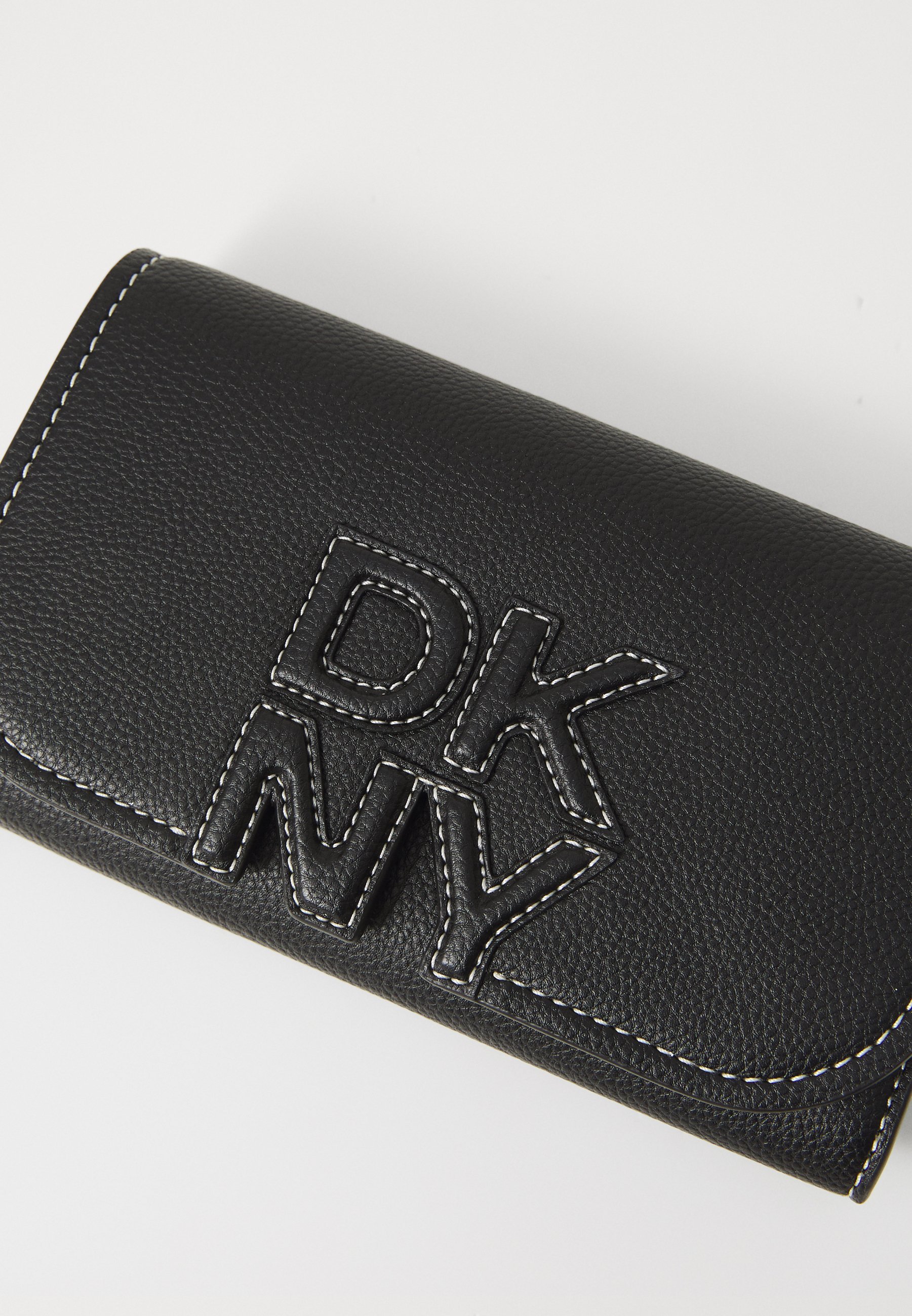 DKNY NICOLE PORTEMONNEE AAN EEN DRAADJE - Portemonnee - zwart/koraal crush