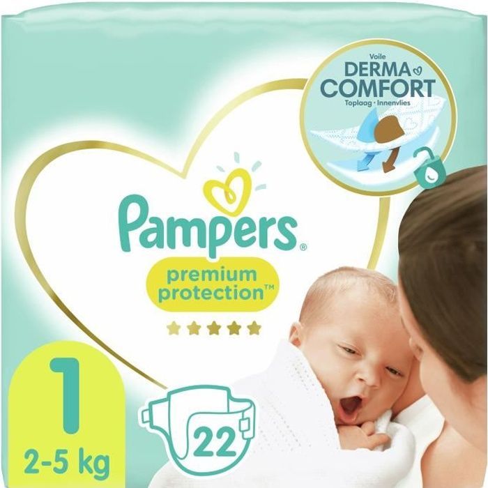 PAMPERS Protección Premium Talla 1 - 22 capas