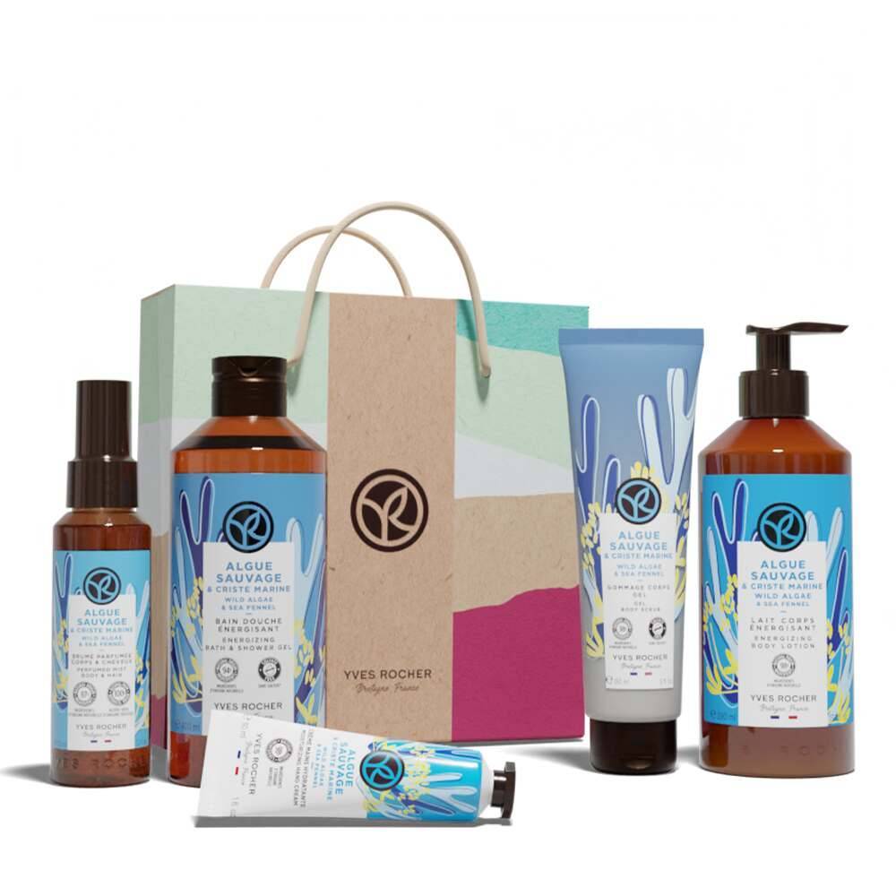 Conjunto de presente de algas marinhas selvagens e funcho-do-mar