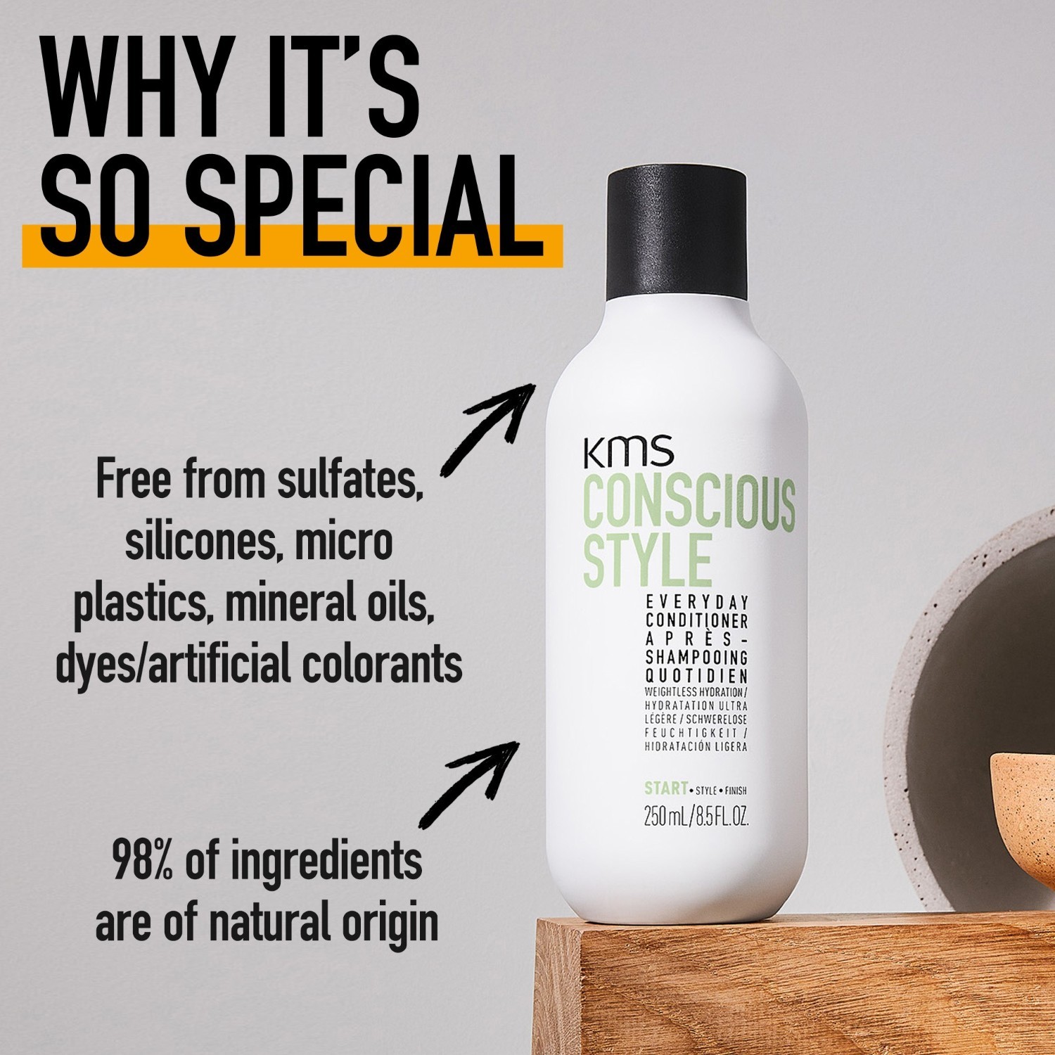 KMS Conscious Style kasdienis kondicionierius – 250 ml