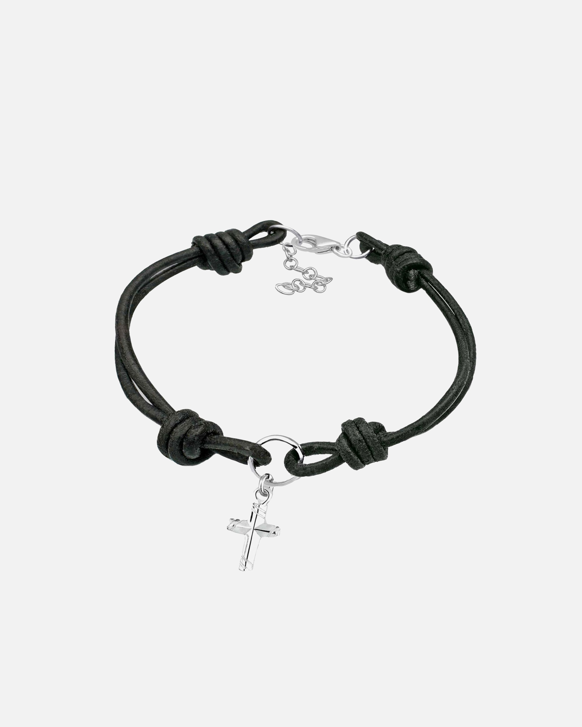 Elli Kreuz Leder 925 Sterling Silber