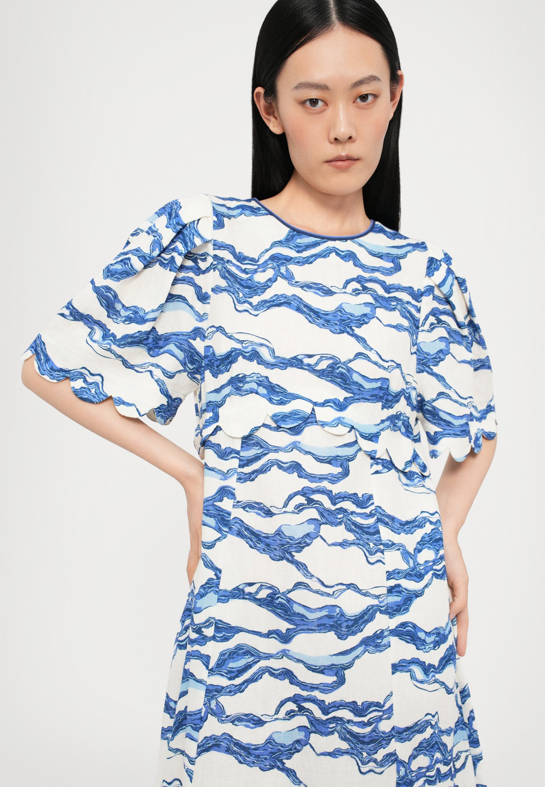 Hofmann Copenhagen NERINA - Vestido de dia - estampa azul-marinho