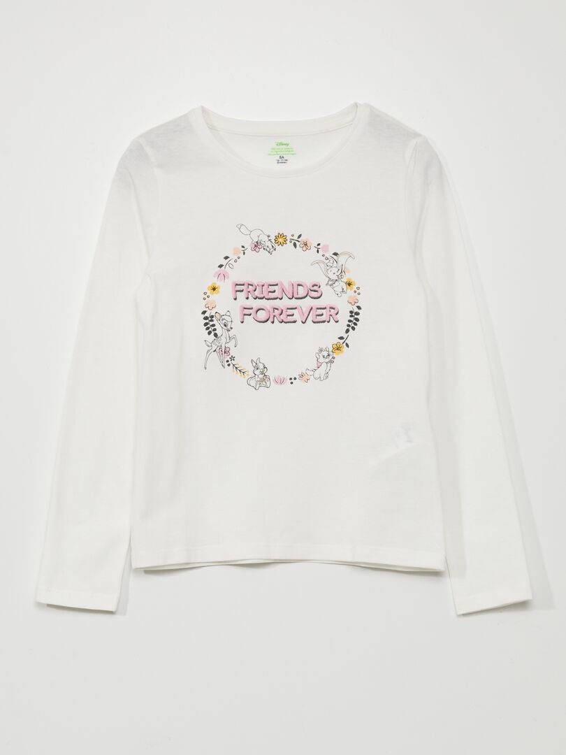 'Stitch' 'Disney' T-shirt met lange mouwen - BEIGE