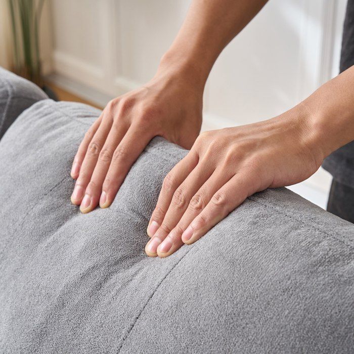 Sofá panorâmico conversível para 4/5 pessoas, com compartimento de armazenamento e função de cama, sofá em veludo em formato de U, cinza.