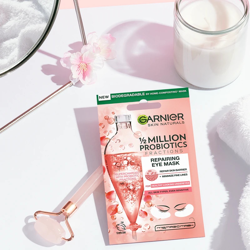 Garnier Skin Naturals micelārais ūdens 3-in-1 acu maska ar probiotikām