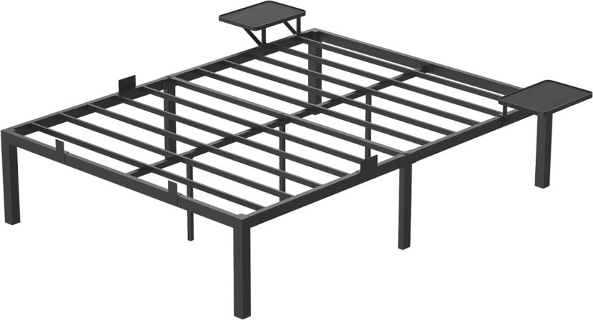 Łóżko 140 X 190 Cm Z Półkami Do Przechowywania Podwójne