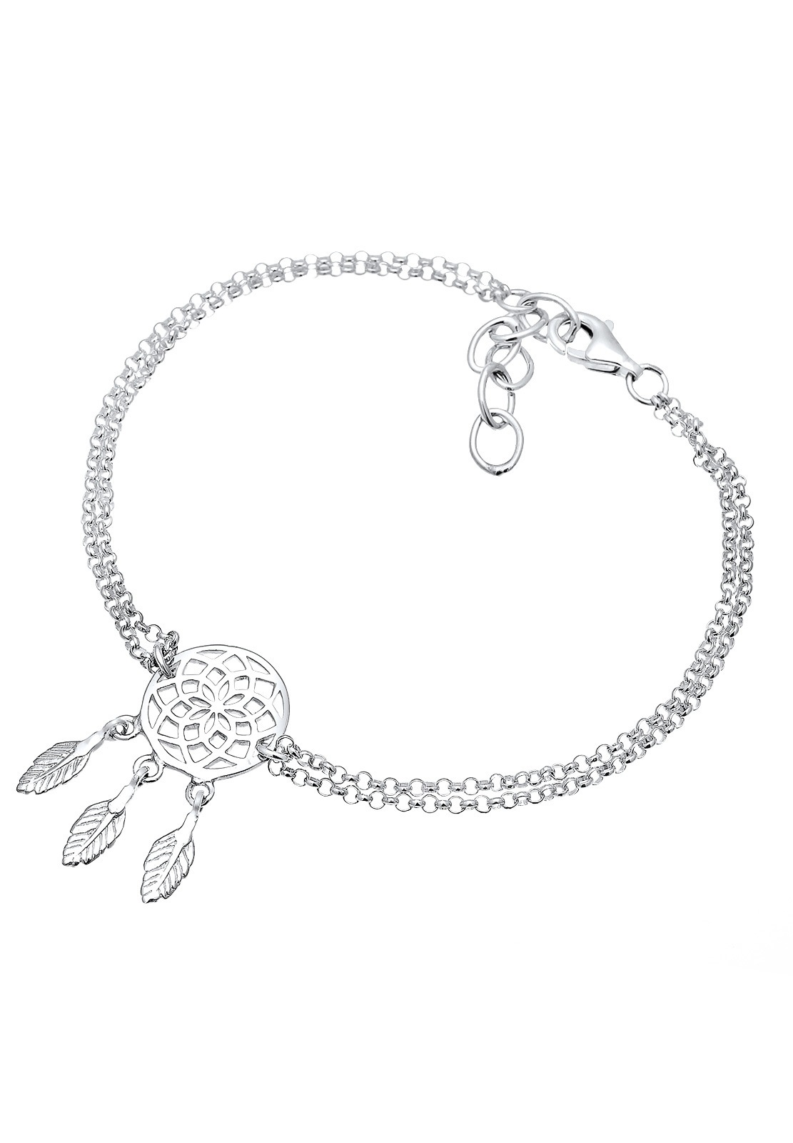 Elli Femmes boho attrape-rêves plume en argent sterling 925