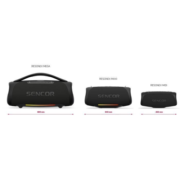 Waterproof Bluetooth Speaker - SENCOR - RESONEX MAXI - 100W - 4 Speakers - IPX7 - Black