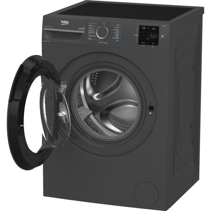 BEKO BM0WU3922FB Front-Loading Washing Machine - 9 kg - Induction - 60cm Wide - 1200 rpm - Energy Class A - Black