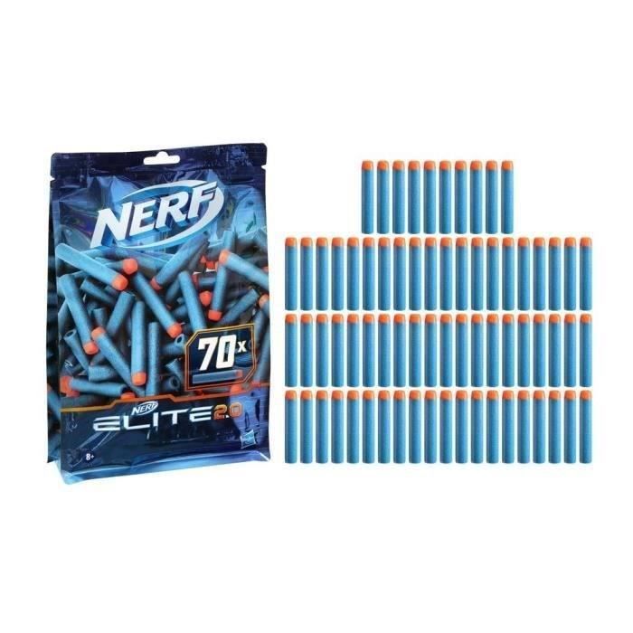 Confezione di ricarica da 70 dardi NERF Elite 2.0 - Dardi in schiuma ufficiali NERF Elite 2.0 - Compatibili con i blaster NERF - Età consigliata: 8+